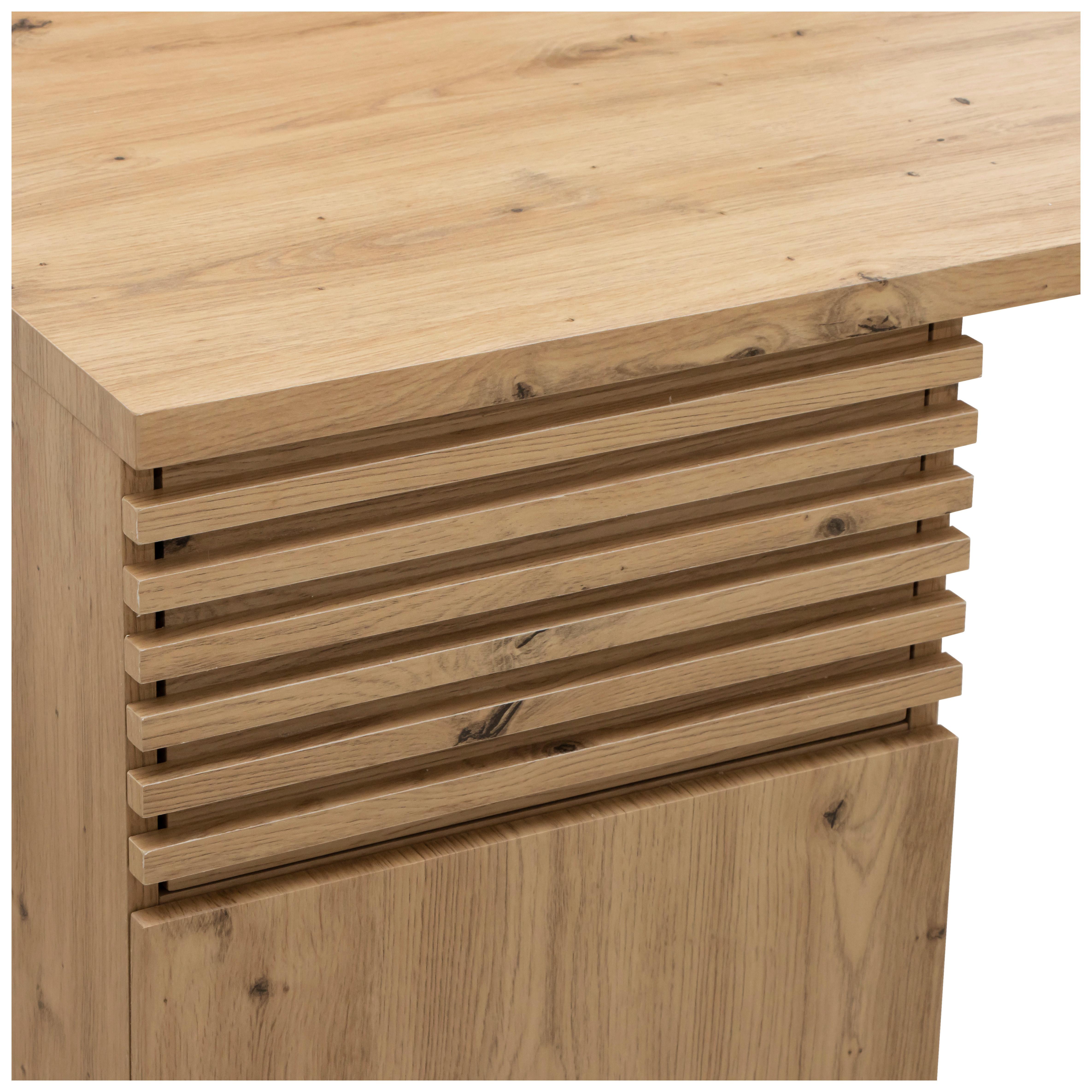 SKRIVBORD HUGO - ek Artisan/ekfärgad, Modern, trämaterial (120/60/75cm) - Mömax