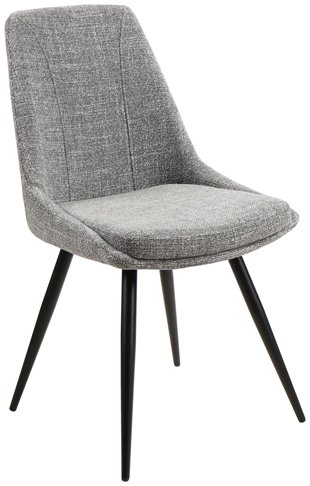 KRZESŁO CORINNA - jasnoszary/czarny, Modern, metal/drewno (49/88/59cm) - MID.YOU