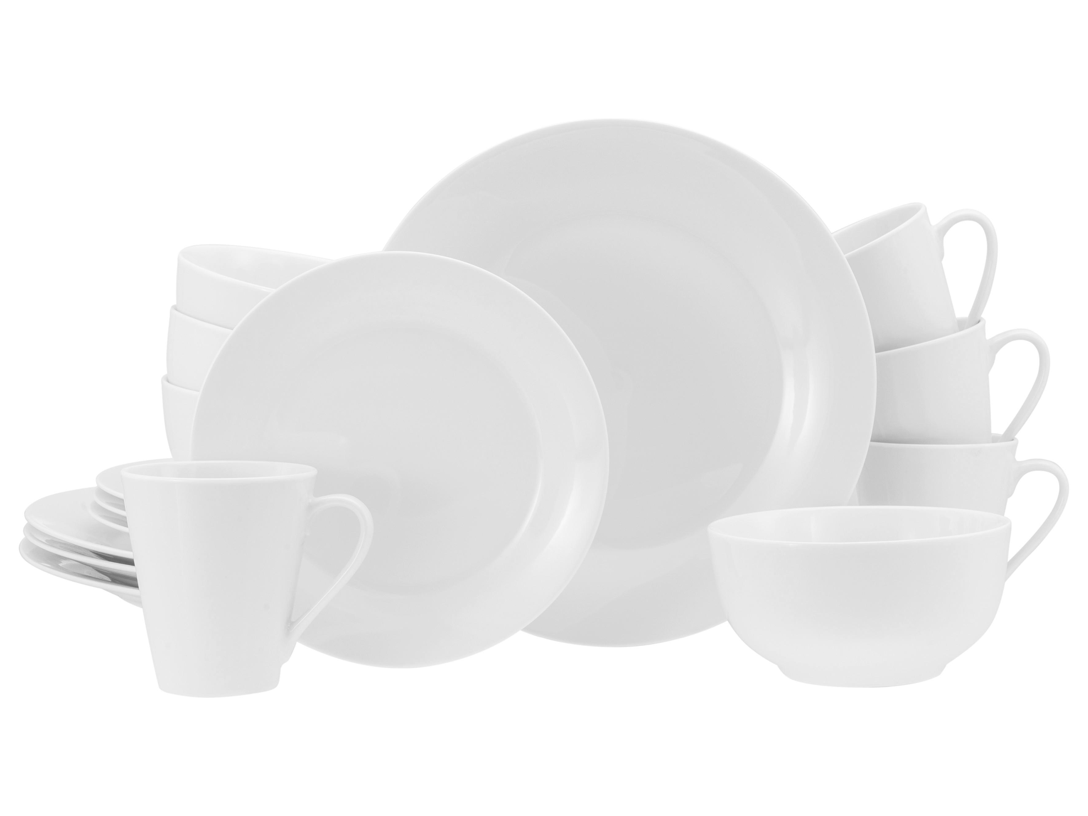 Kombinirani Servis Base, 16-Delni - bela, Basics, keramika - Creatable