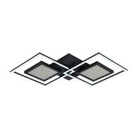 Stropna Led-svetilka Preceval - črna, kovina/umetna masa (41,8/75,3/6,7cm) - Premium Living