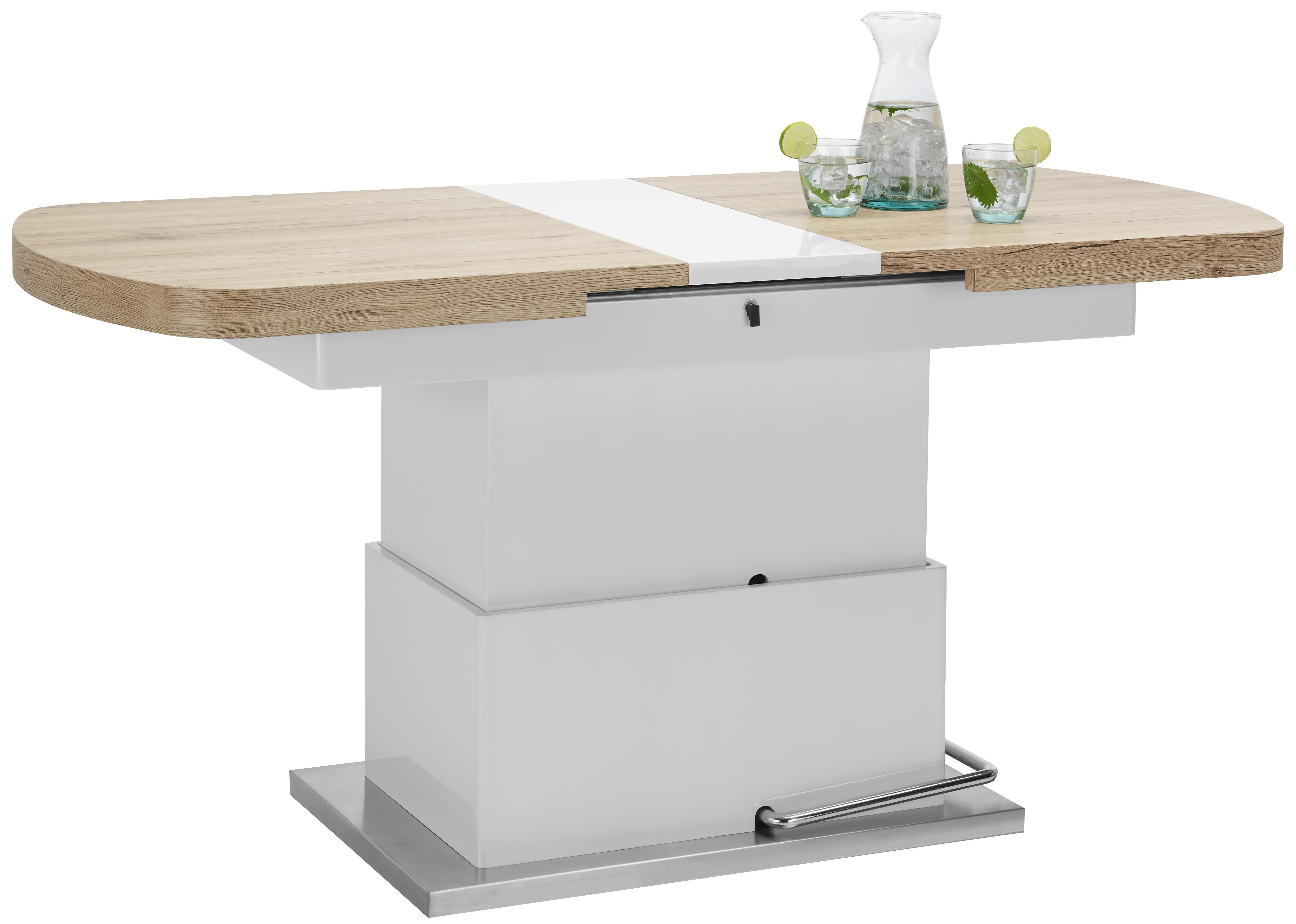 Couchtisch In Weiss Hochglanz Eichefarben Online Kaufen Momax