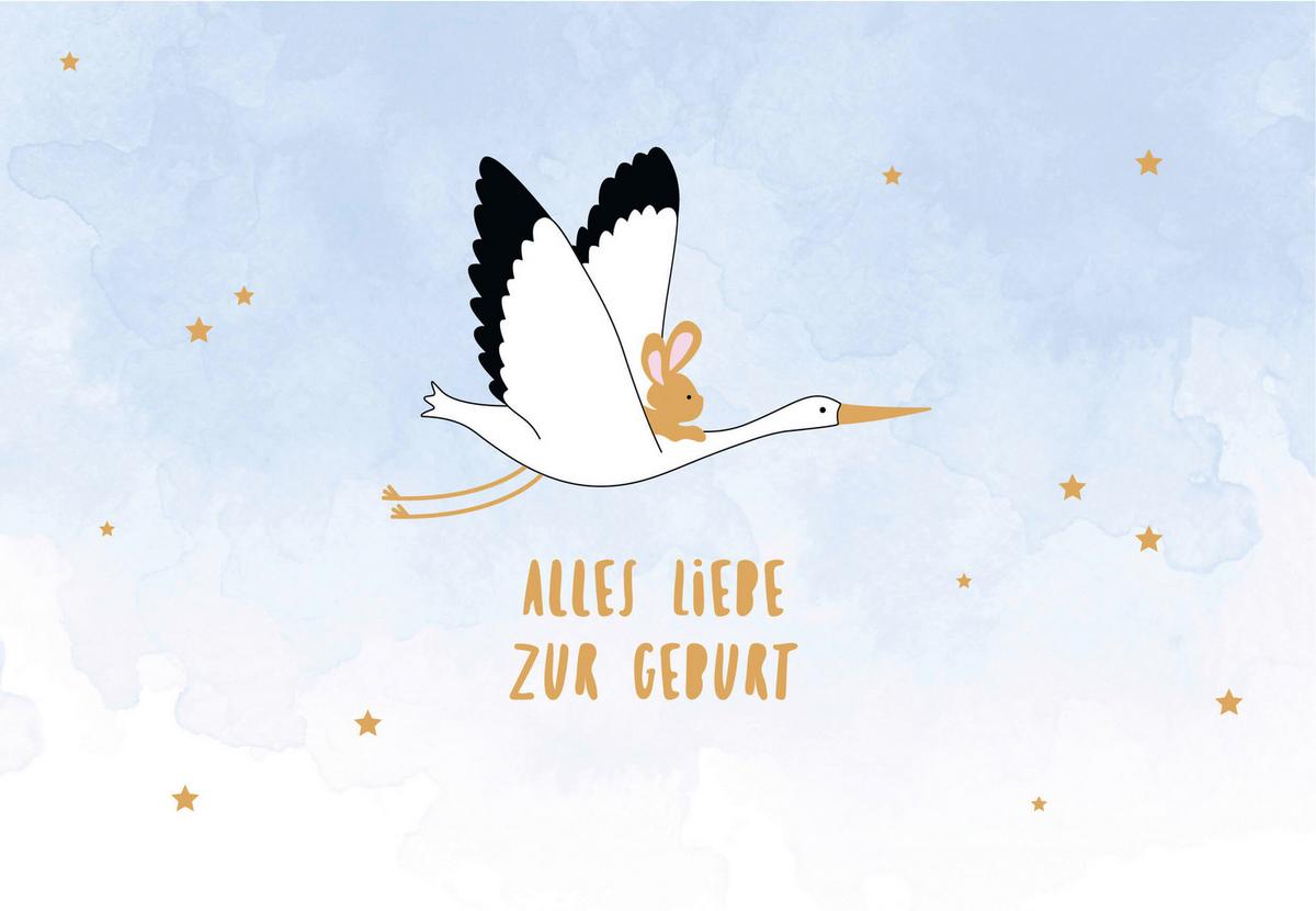 Glückwunschkarte Edelschwarz Multicolor - Basics, Papier (18/13cm)