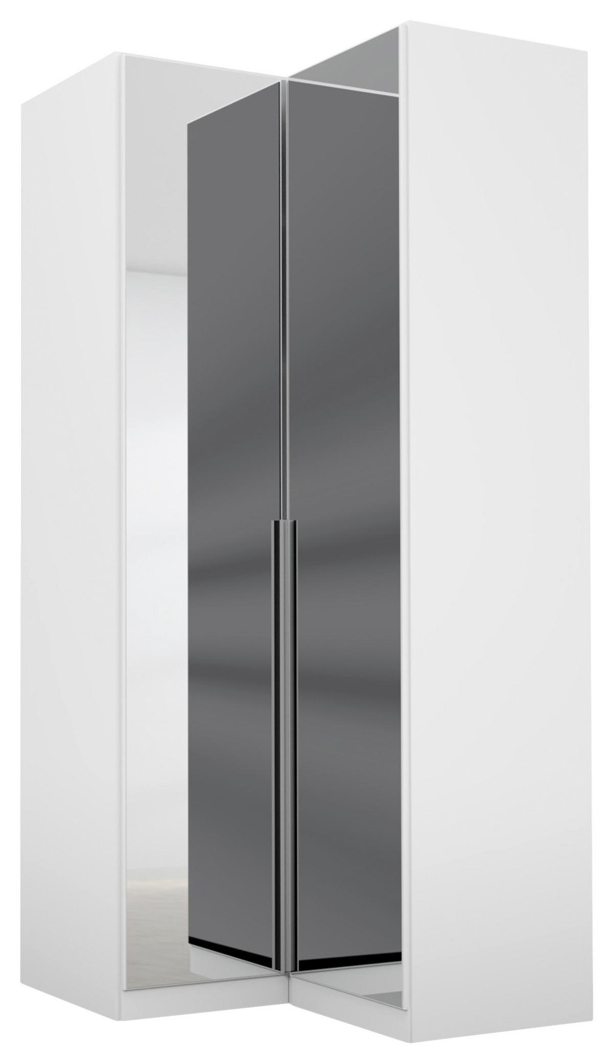 DULAP PE COLT ALABAMA - argintiu/alb, Modern, material pe bază de lemn (100/229/102cm) - Modern Living