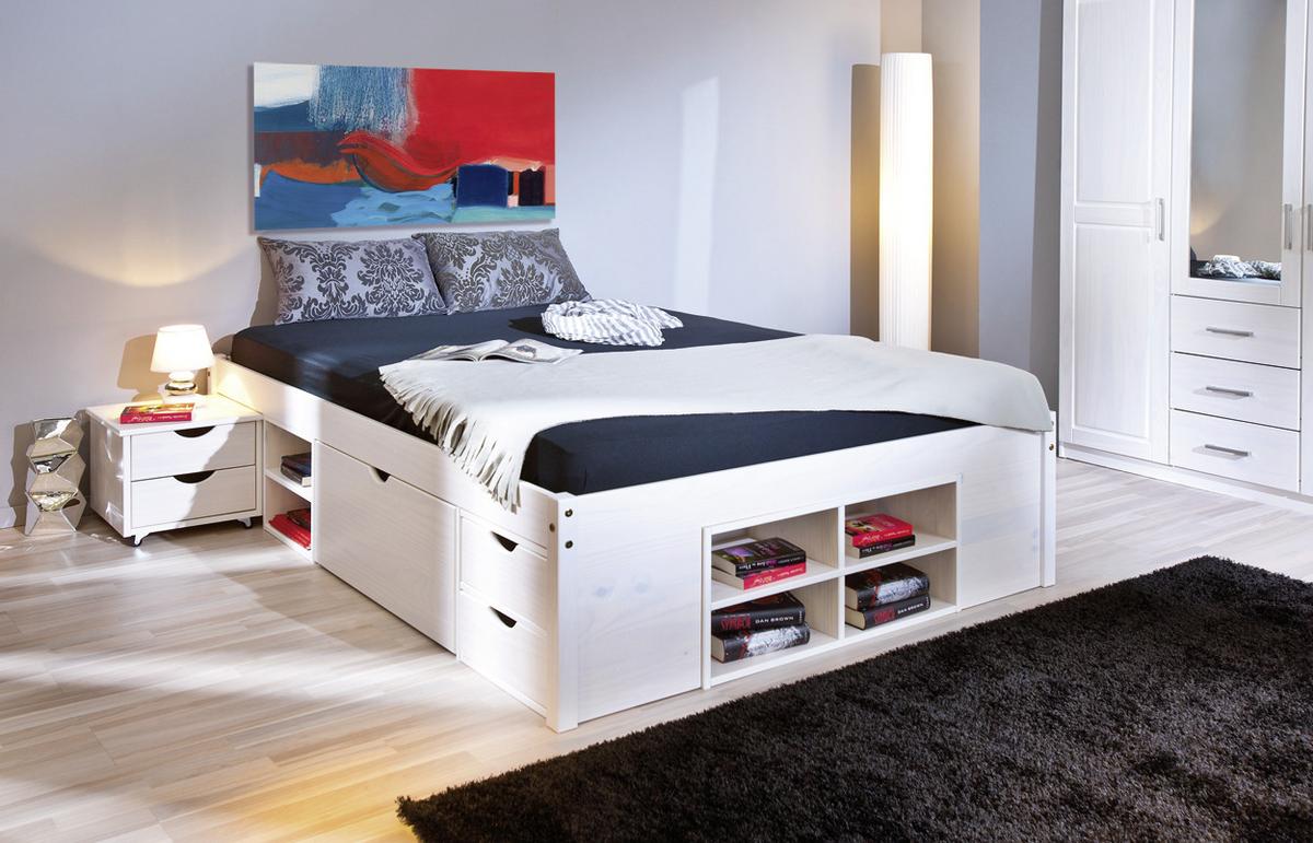 Bettanlage in Weiss - Weiss, Konventionell (180/200cm) - MID.YOU
