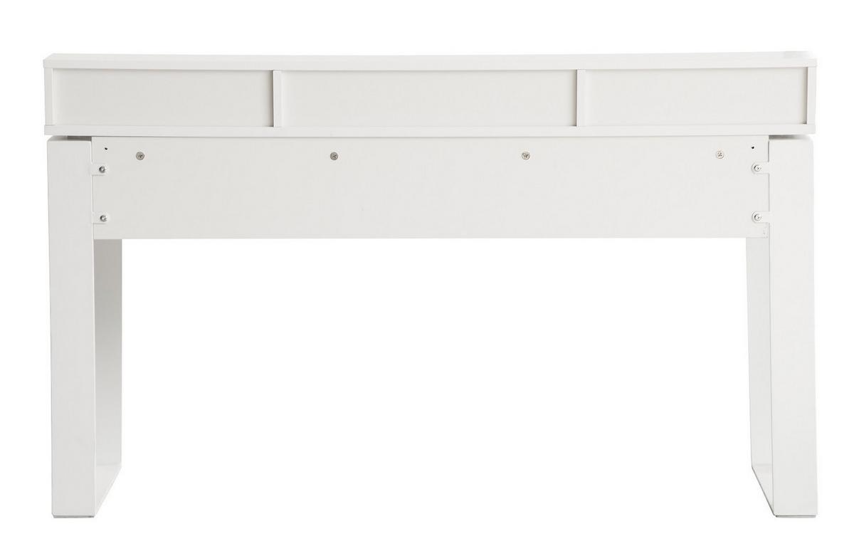 Gaming Miza Check -exklusiv-, Bela - bela, Moderno, kovina/leseni material (140/85/60cm) - Mömax
