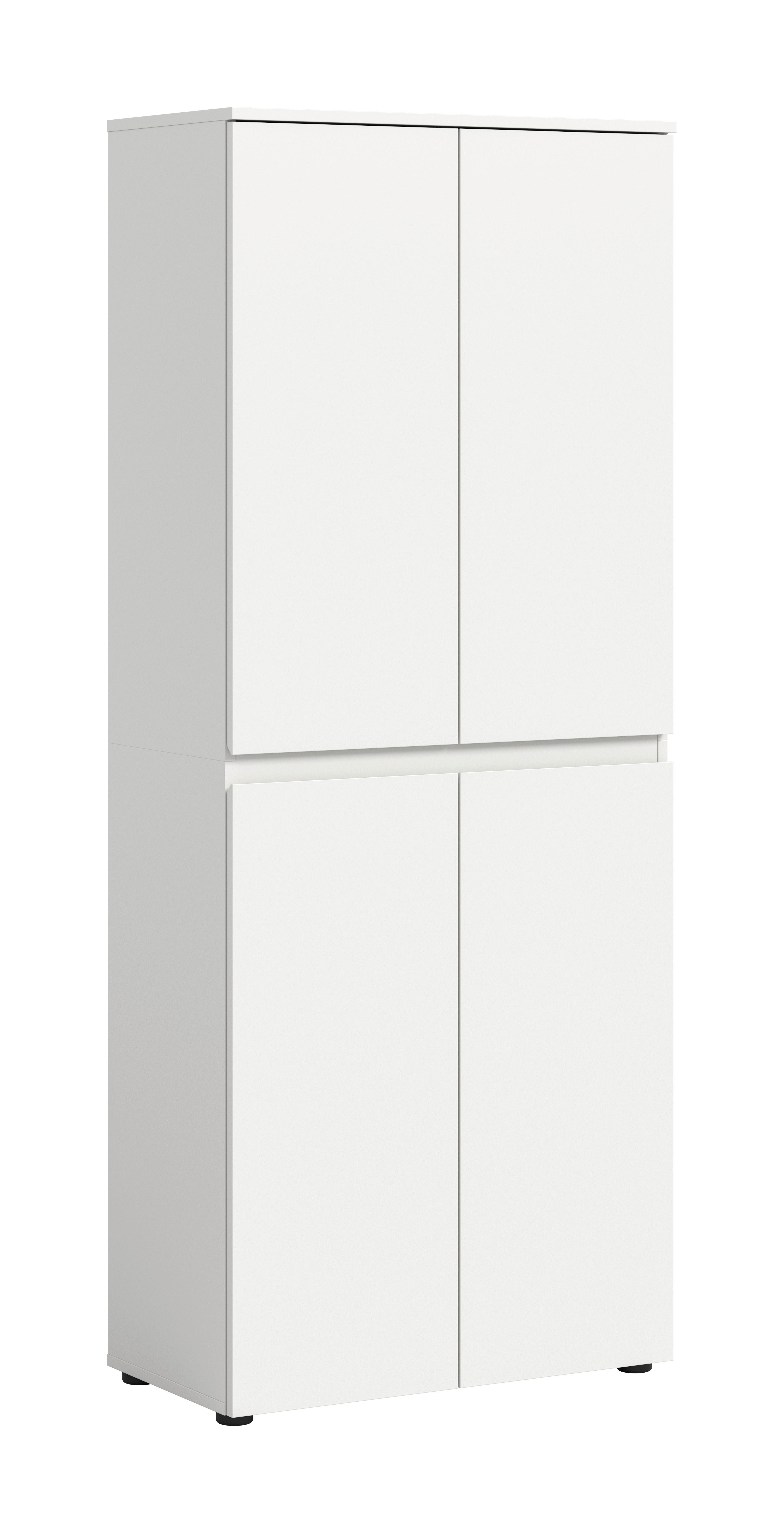 Garderobenschrank Scarpa Weiß - Schwarz/Weiß, Design, Holzwerkstoff/Kunststoff (70/175/37cm) - Livetastic