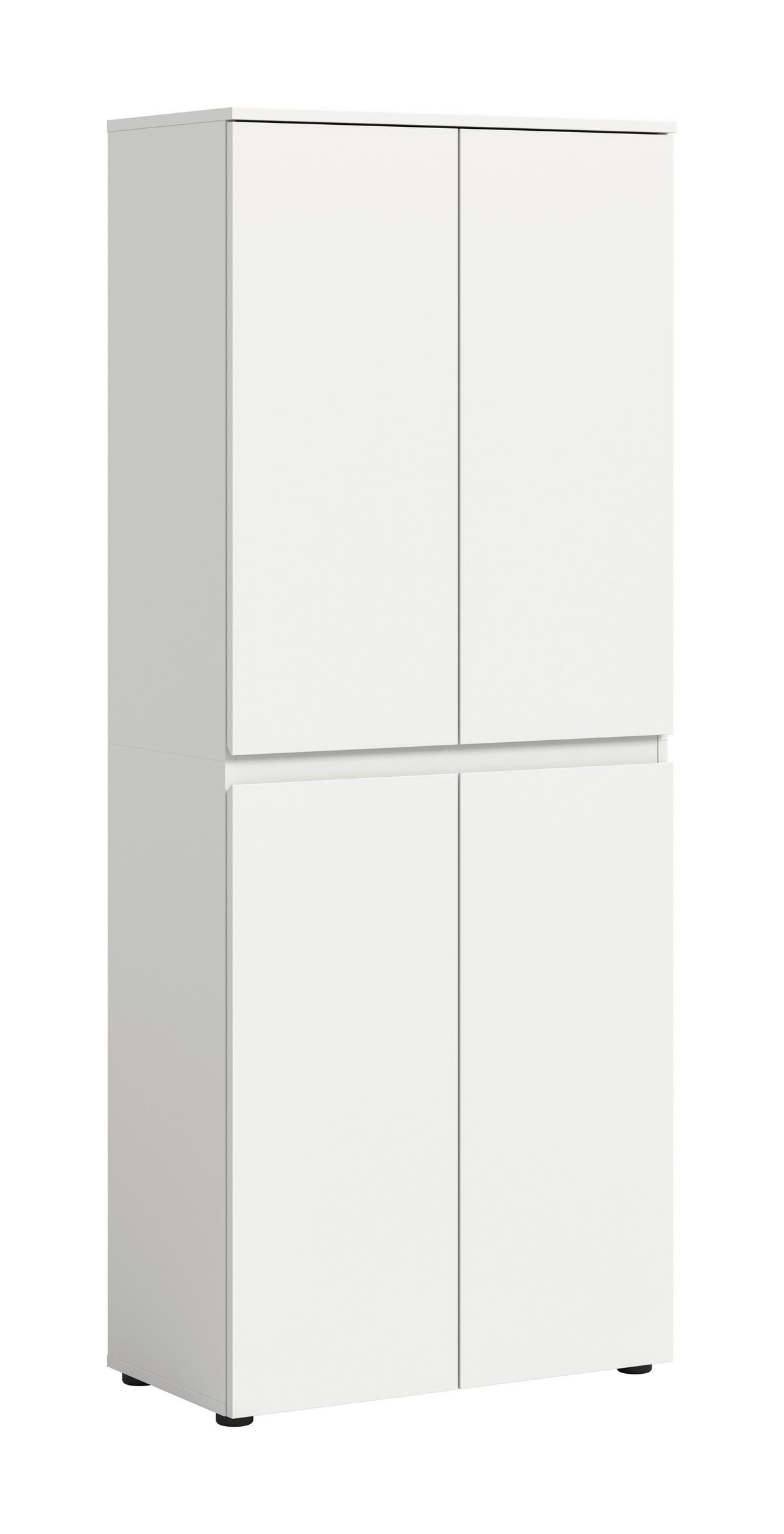 Garderobenschrank Scarpa Weiß - Schwarz/Weiß, Design, Holzwerkstoff/Kunststoff (70/175/37cm) - Livetastic