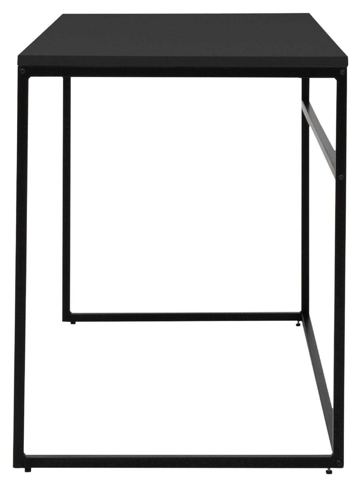 BIURKO LIPP - czarny, Design, materiał drewnopochodny/metal (118/60/75cm)