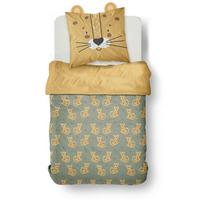 Otroška Posteljnina Tiger - zelena/svetlo rumena, tekstil (140/200cm)