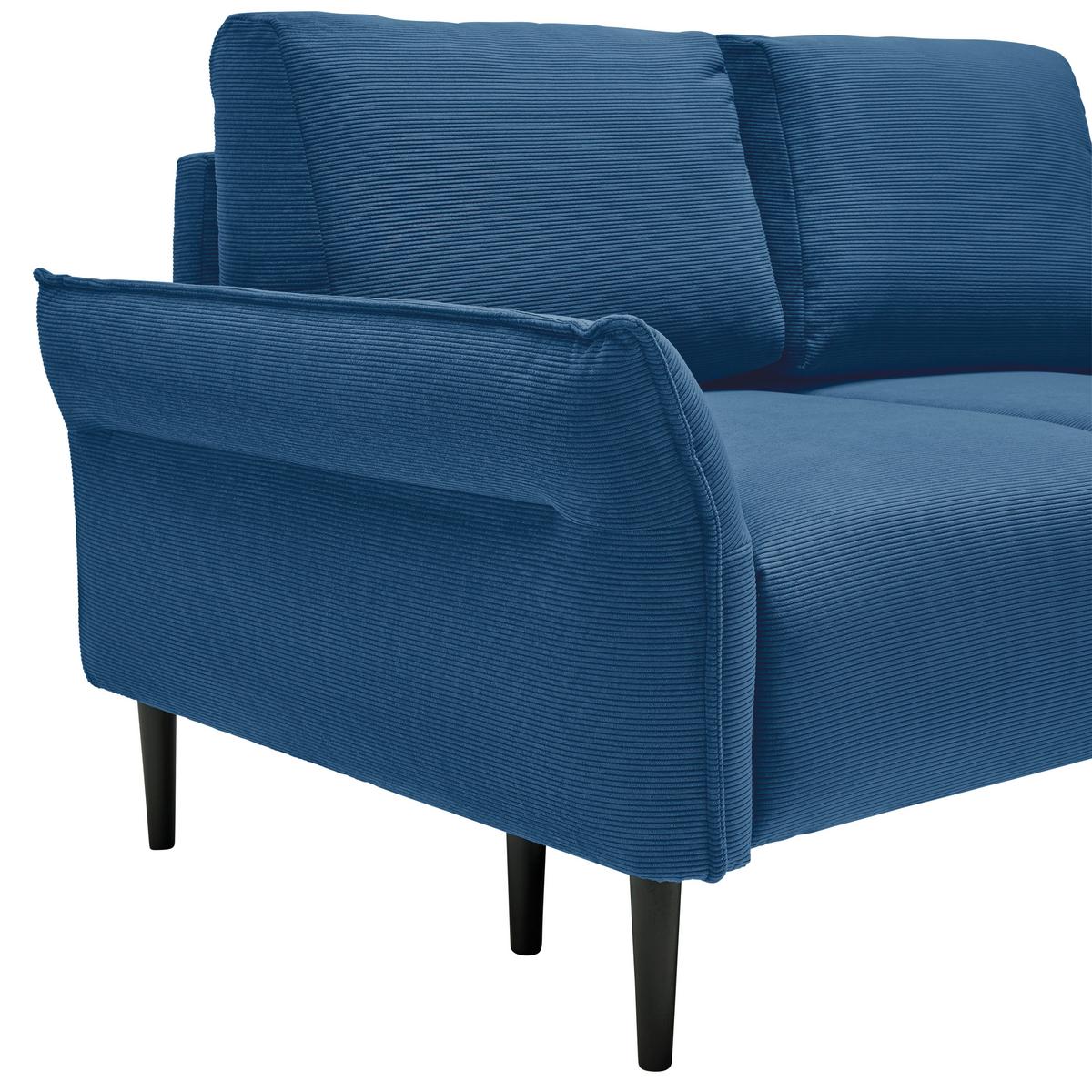 2-Sitzer-Sofa Custom Dunkelgrün - Dunkelgrün/Royalblau, MODERN, Holz/Textil (150/85/92cm) - Mömax