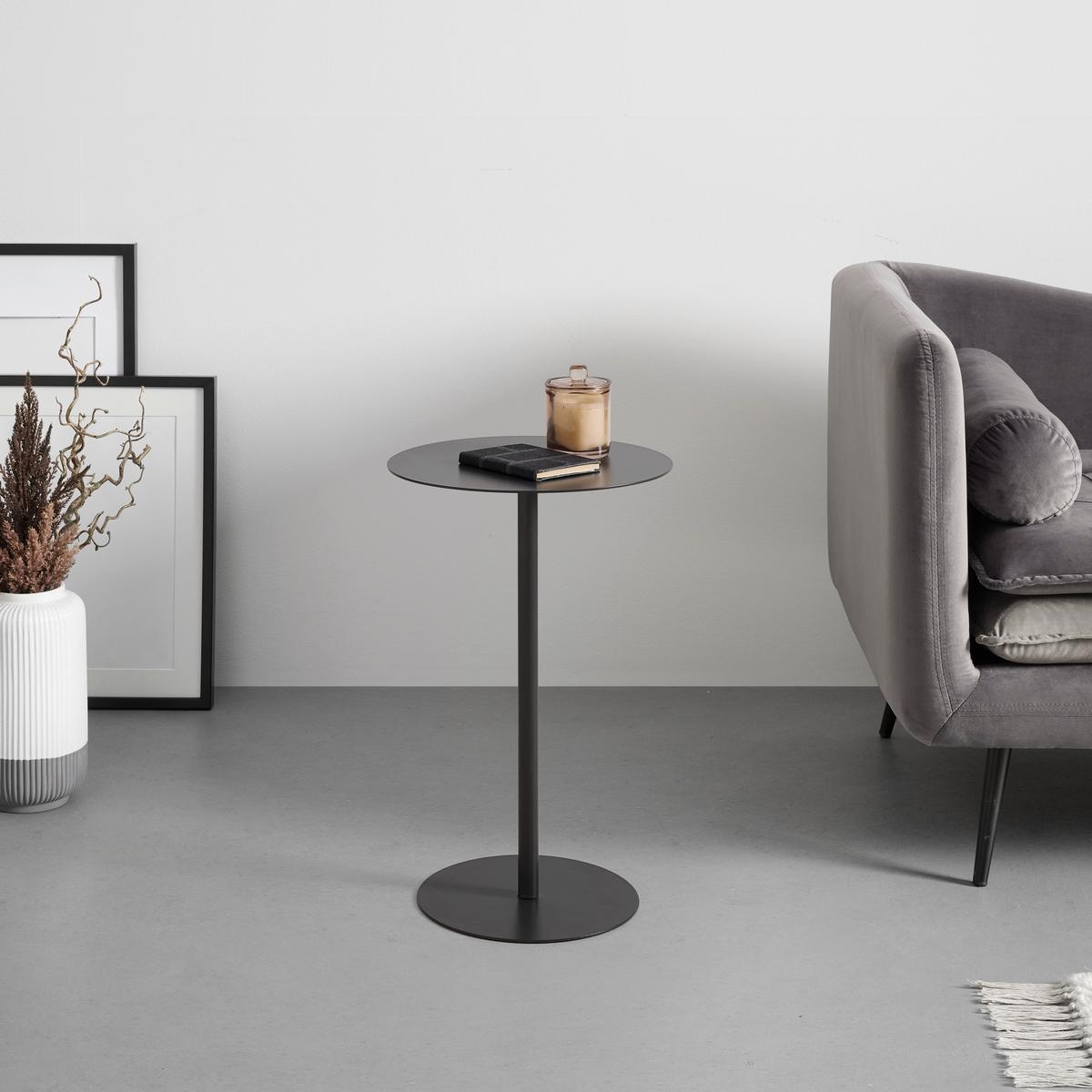 Beistelltisch Rod Dunkelgrau - Dunkelgrau, MODERN, Metall (35/35/53cm) - Mömax