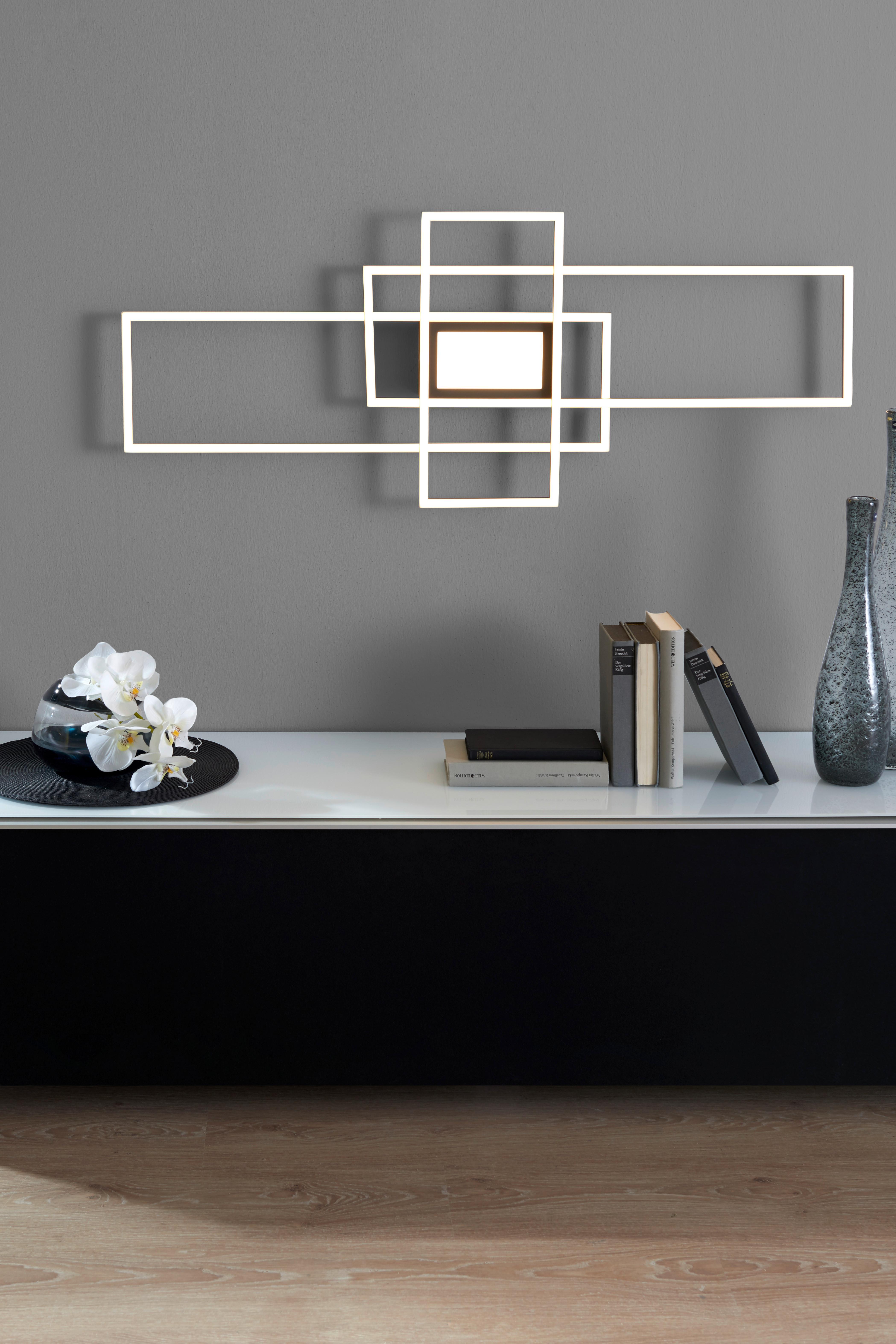 LAMPA SUFITOWA LED X62061142 IRVINE *SBN* - antracytowy/biały, Trend, tworzywo sztuczne/metal (105/42/6,5cm) - Novel