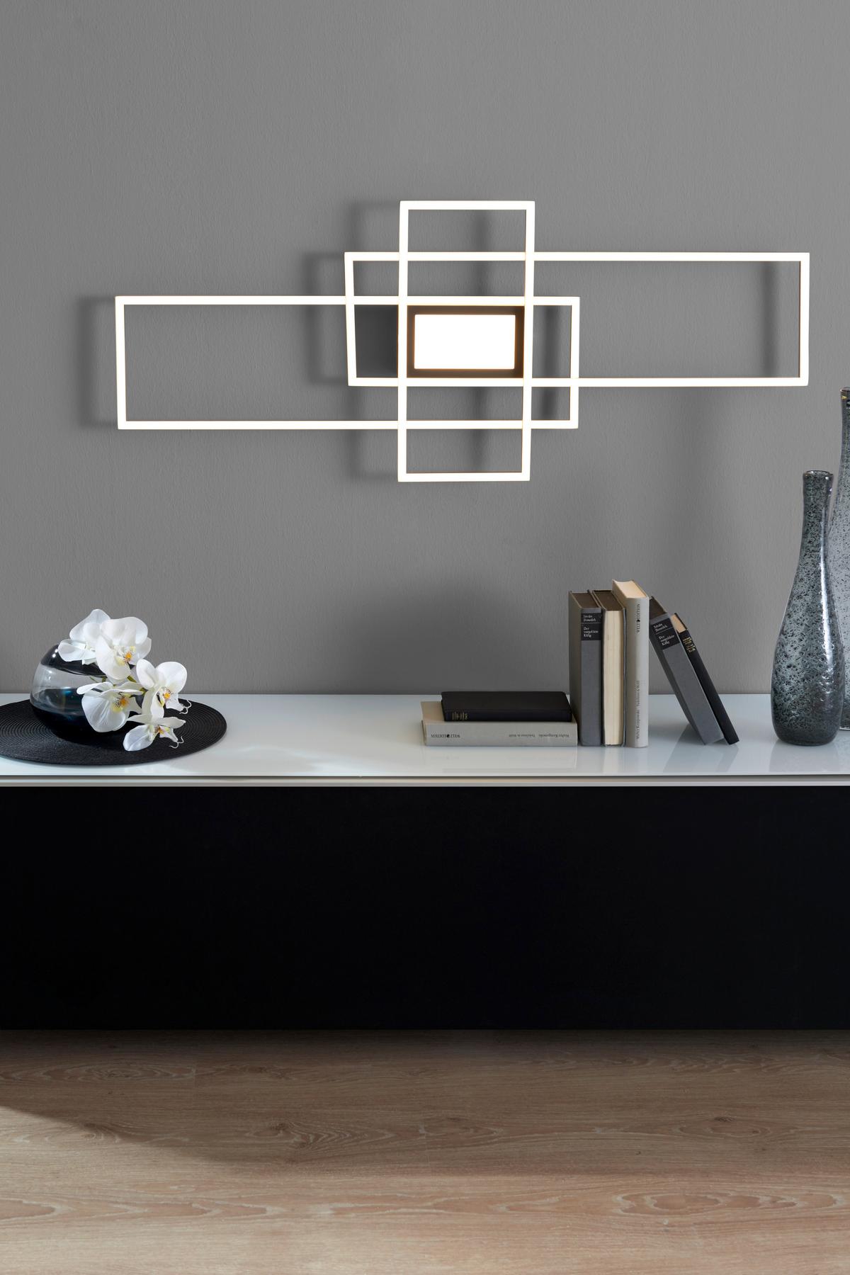 LAMPA SUFITOWA LED X62061142 IRVINE *SBN* - antracytowy/biały, Trend, tworzywo sztuczne/metal (105/42/6,5cm) - Novel