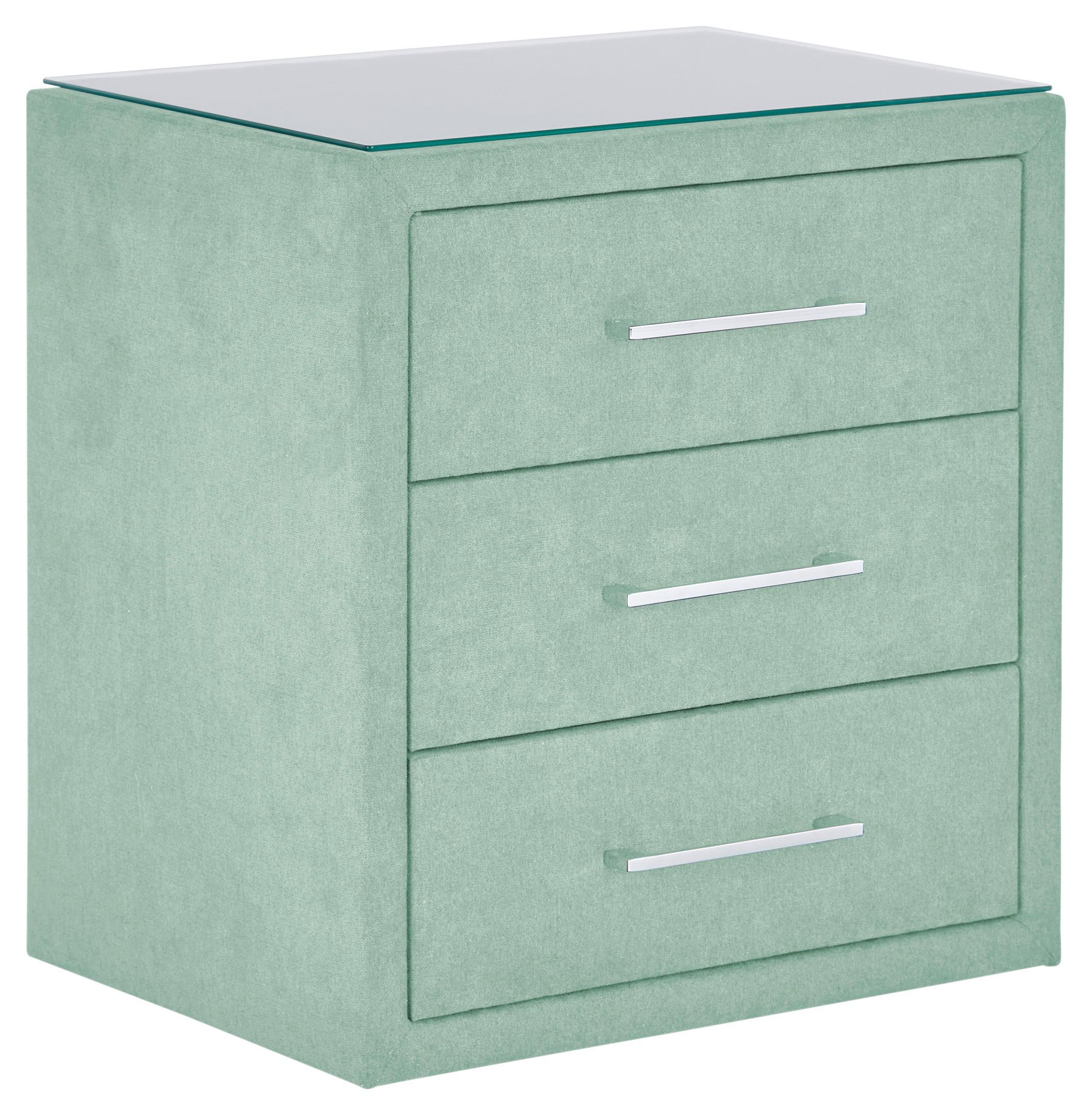 Noćni Ormarić Kleopatra - boje kroma/boje žada, Konvencionalno, drvni materijal/metal (56/60/41cm) - Modern Living