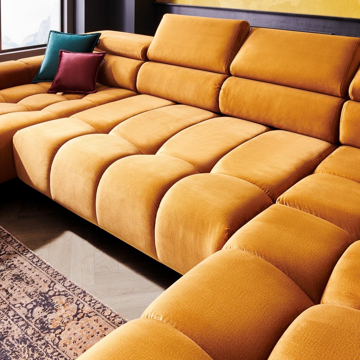 Coltar IMPERIA -EXKLUSIV- - galben curry, Design, textil (177/385/216cm) - Modern Living