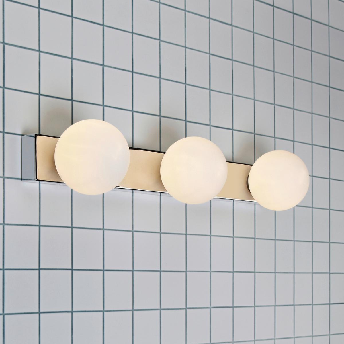 Wandleuchte Mini max. 18 Watt - Chromfarben/Weiß, Basics (12,5/50/10cm) - Markslöjd