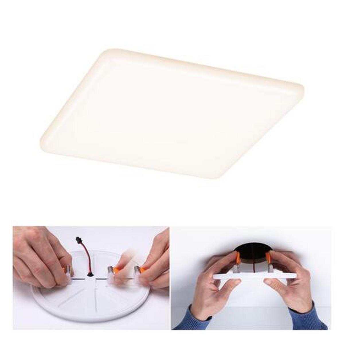 LED-Paneel in Weiß max. 17 Watt - Weiß, Basics, Kunststoff (18,5/18,5cm) - Paulmann