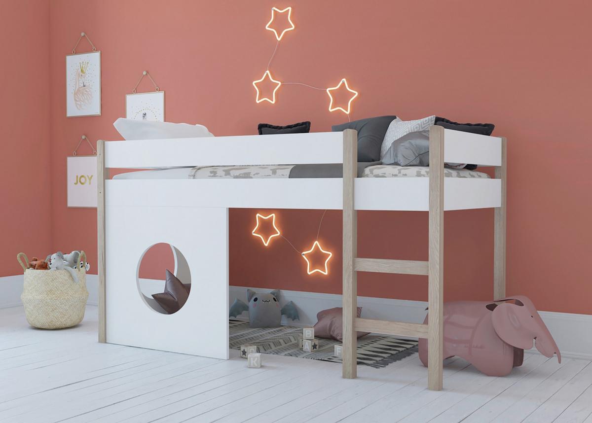 Bettseiten 2-tlg. Weiß - Weiß, Design, Holzwerkstoff (90/90/2,5cm) - Livetastic
