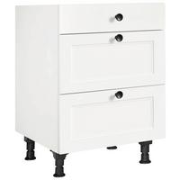 Schubkastenunterschrank Cascada Weiß - Schwarz/Weiß, MODERN, Holzwerkstoff/Metall (60/87/56cm) - Nobilia