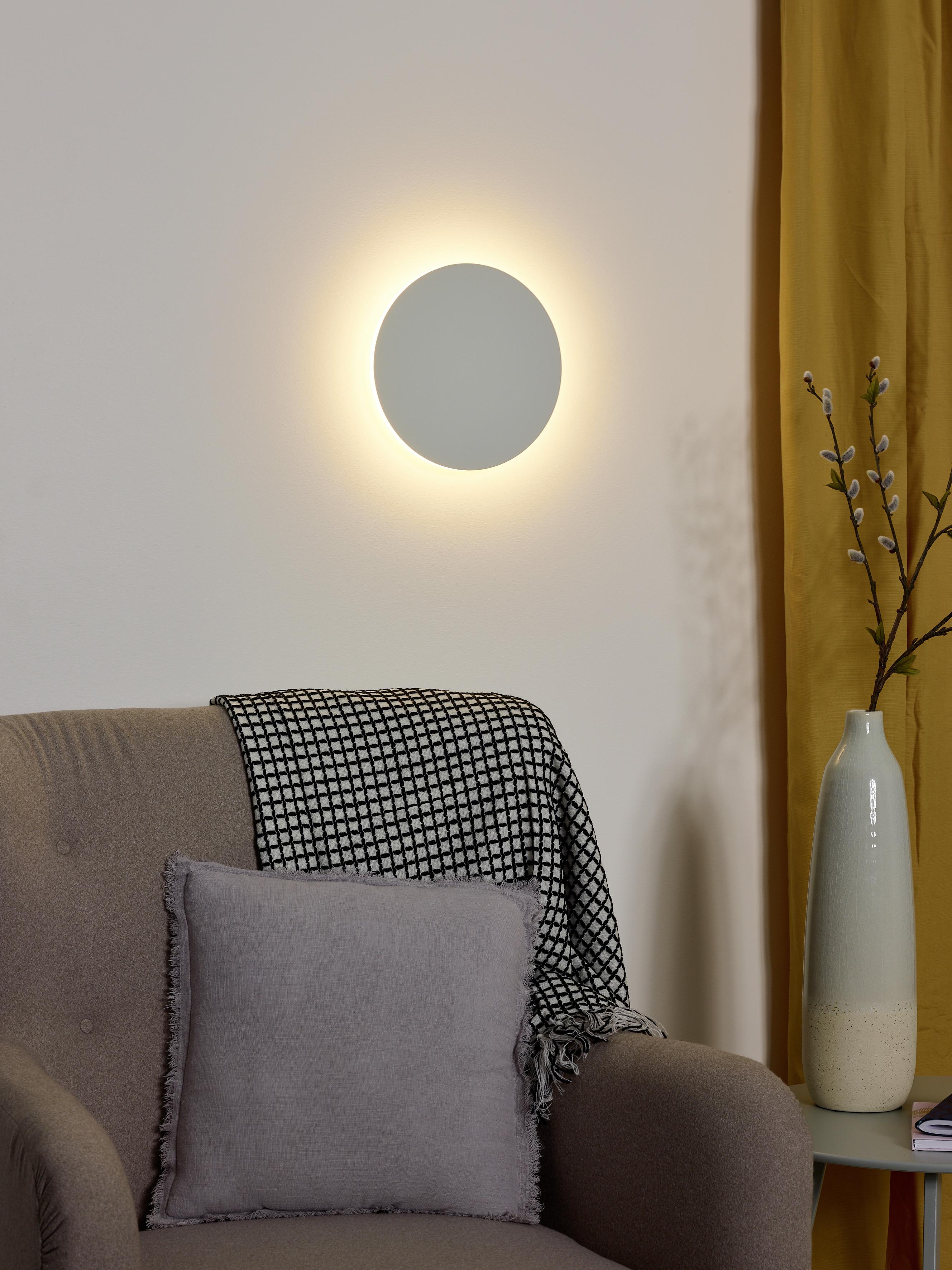 KINKIET LED 46201/08/31 EKLYPS - biały, Design, metal (25/3.5cm) - Lucide