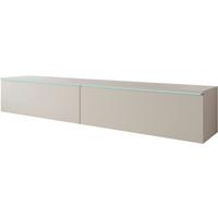 Nizka Omarica Vera, Kašmir, Bela, Z Osvetlitvijo - kašmir/siva, Trend, umetna masa/leseni material (180/30/33cm) - P & B
