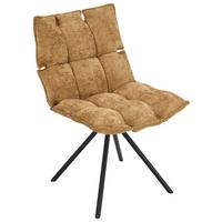Stuhl Carla Goldfarben - Goldfarben/Schwarz, Trend, Holz/Textil (57/86/66cm) - Mömax