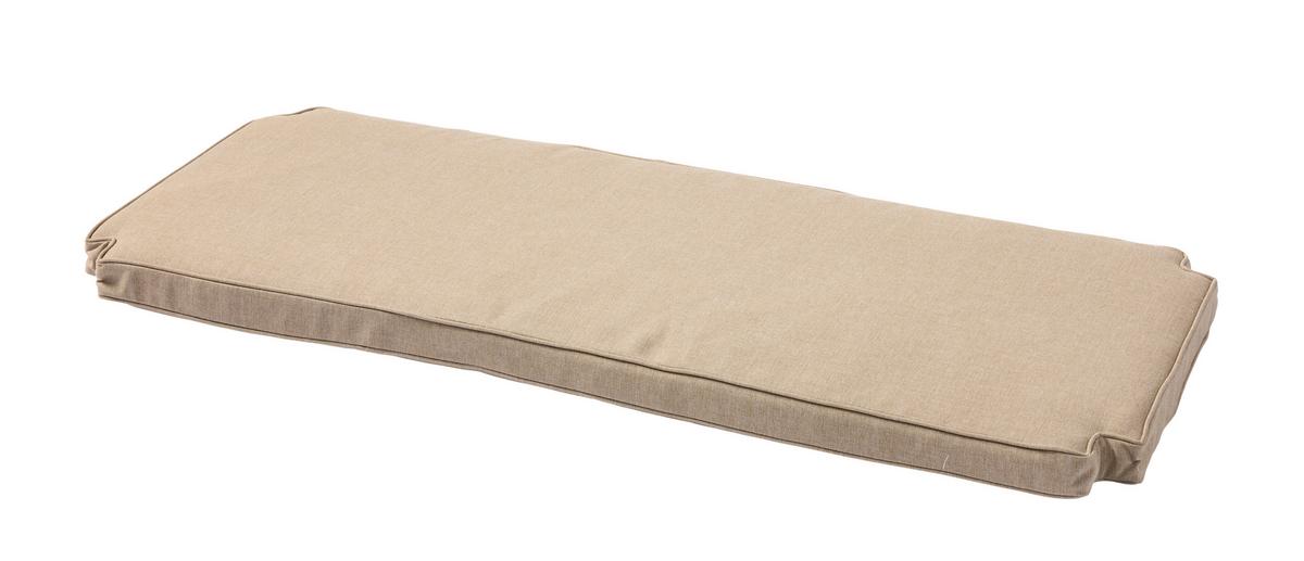 Bankauflage Rosenborg - Sandfarben, Natur, Kunststoff (150/5/58cm) - Gardenson
