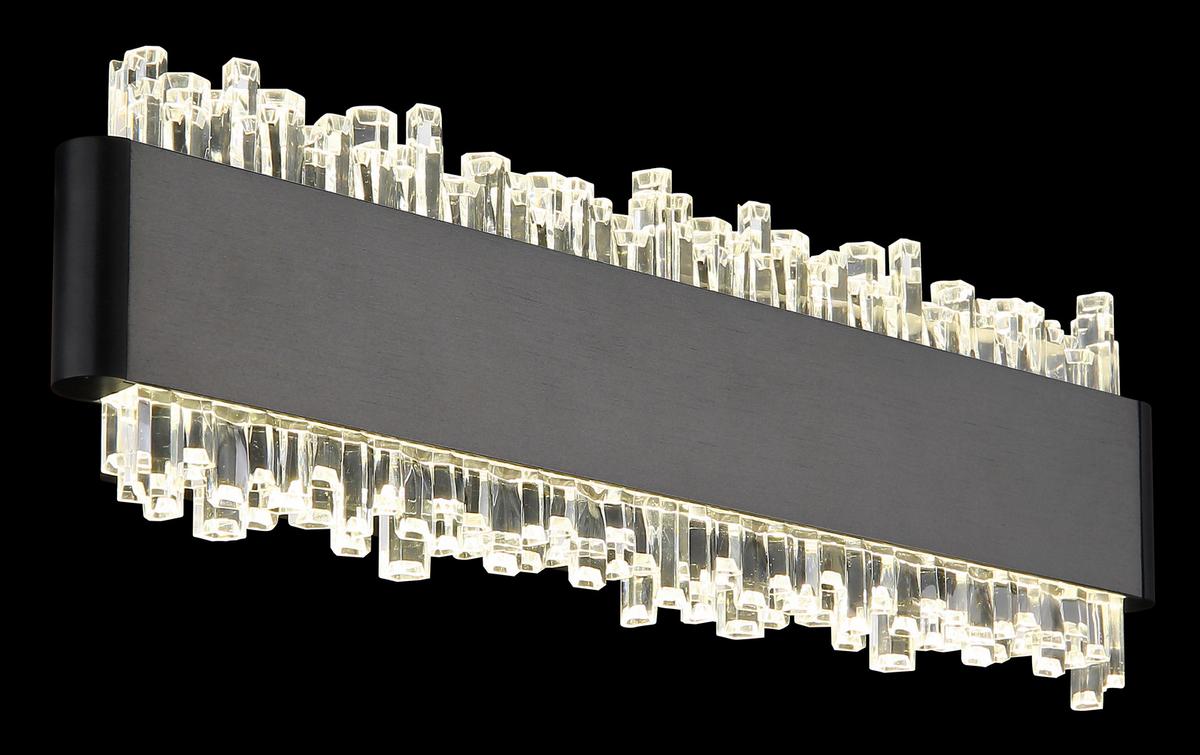 Led Zidna Svjetiljka Stalagmita - siva/prozirno, Design, metal/plastika (120/8/4cm) - Globo