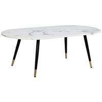 Klubska Miza Marble, Videz Marmorja - zlate barve/črna, Design, kovina/leseni material (120/60/41,5cm) - MID.YOU