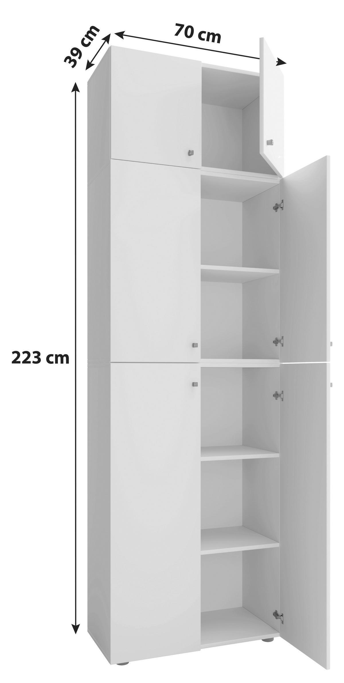 Kleiderschrank Lona XXL Sonoma Eiche ca. 70x223x39 cm - Sonoma Eiche, MODERN, Holzwerkstoff (70/223/39cm) - MID.YOU