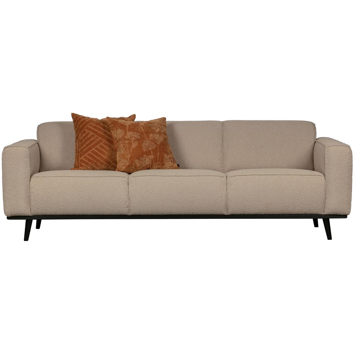 3-SITZER-SOFA Statement Beige B: 230cm - Beige, Design, Holz/Textil (230/77/93cm) - Livetastic
