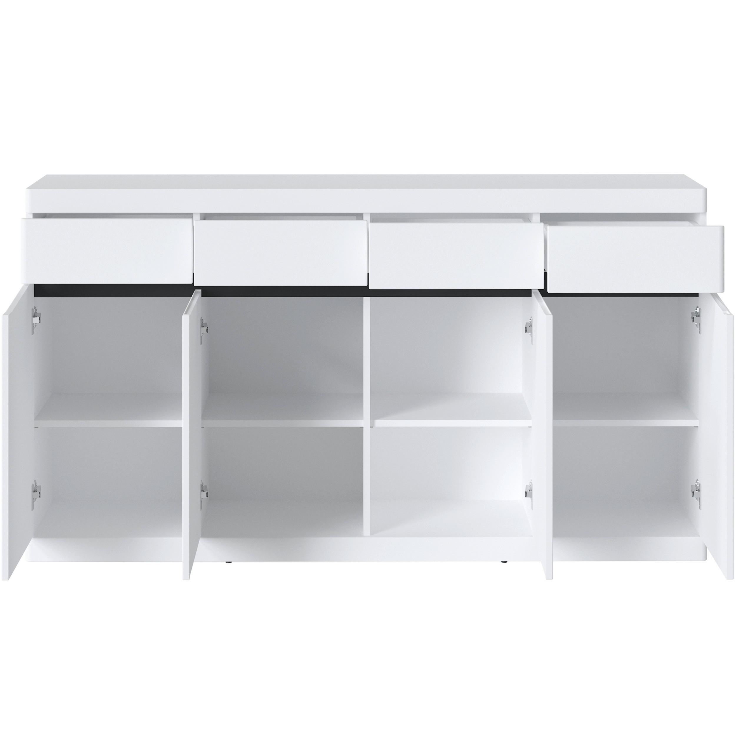Comodă TURINO NEO - alb/grafit, Trend, material pe bază de lemn (168/92,1/39,9cm) - Modern Living