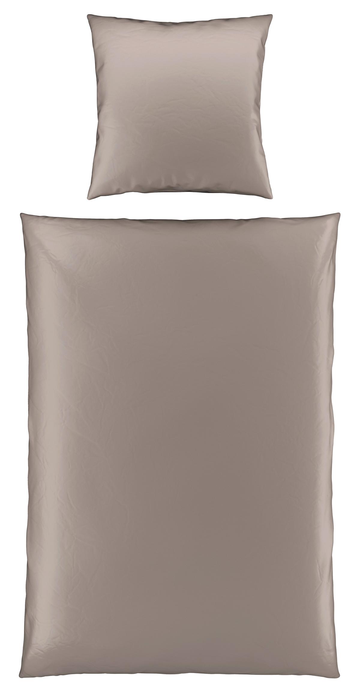 Bettwäsche Bio-Sophia Uni Taupe ca. 135x200cm - Taupe, Natur, Textil (135/200cm) - ecoTree