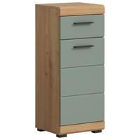 Midischrank Scout ca. 37x88x31 cm Salbeigrün - Salbeigrün/Schwarz, MODERN, Holzwerkstoff/Kunststoff (37/88/31cm) - MID.YOU