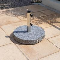 Sonnenschirmständer Lorenz Grau mit Rollen - Grau, Modern, Stein/Metall (45/45/6,5cm) - Mömax