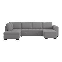 Canapea modulară MALTE - gri, Modern, textil (178/305/155cm) - Luca Bessoni