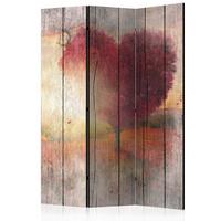 Paravan Autumnal Love, 3-Delni, Dvostranski - večbarvno, Basics, tekstil/les (135/172/3cm) - artgeist