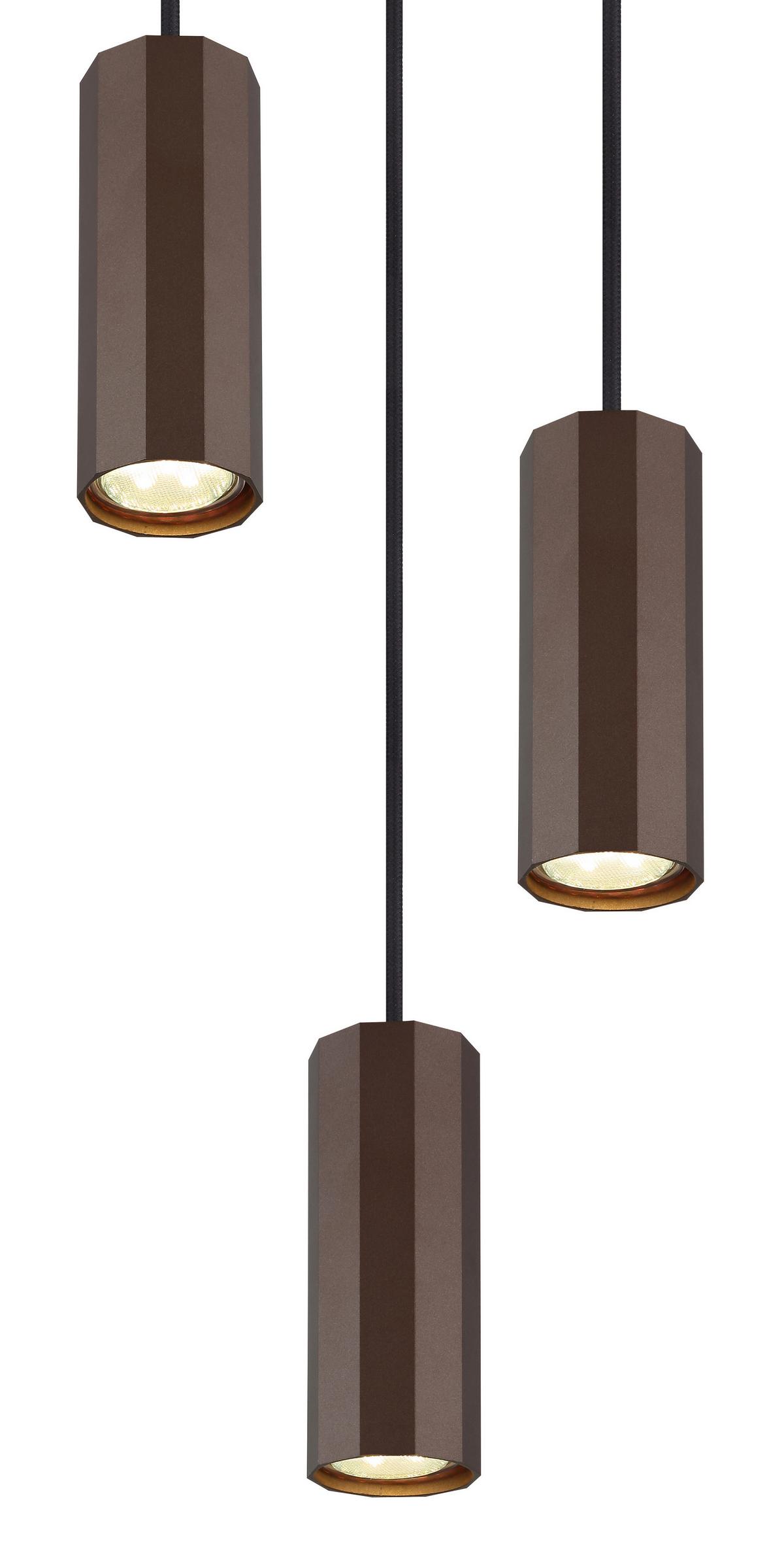 Viseča Svetilka James - barve brona, Design, kovina (21/120cm) - Globo