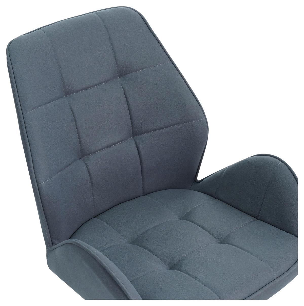 KRZESŁO Z PODŁOKIETNIKAMI PISA - niebieski/czarny, Modern, metal/tkanina (60/91/62cm) - MID.YOU