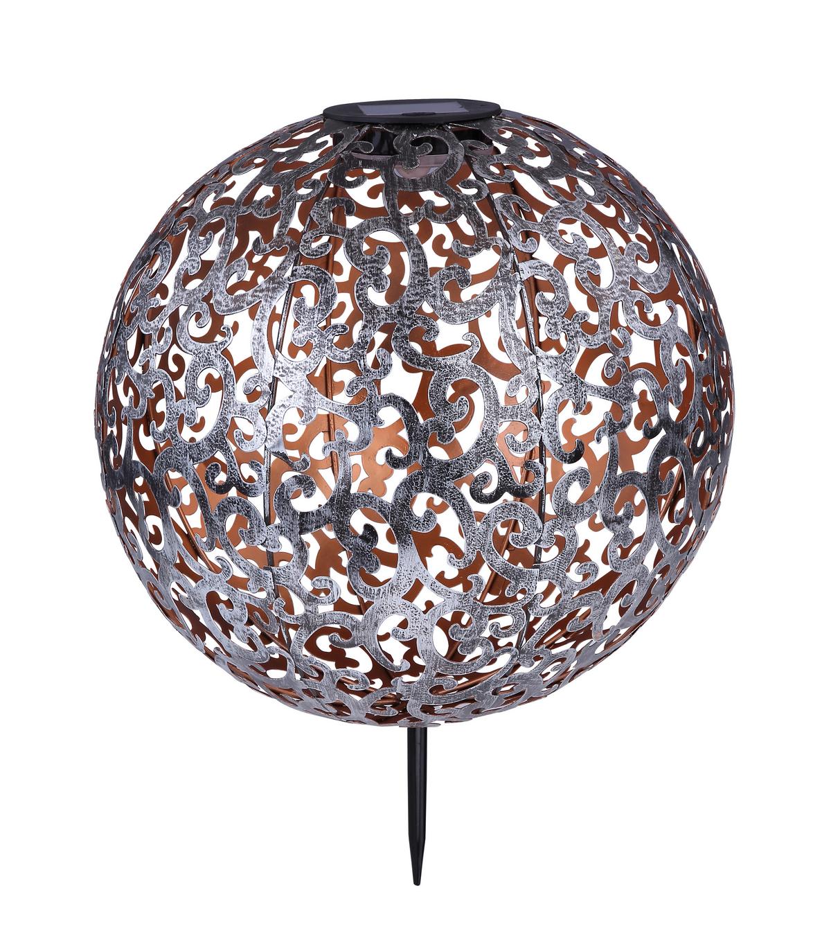 SOLARLEUCHTE 33744 - Silberfarben, Metall (28,5/40cm)