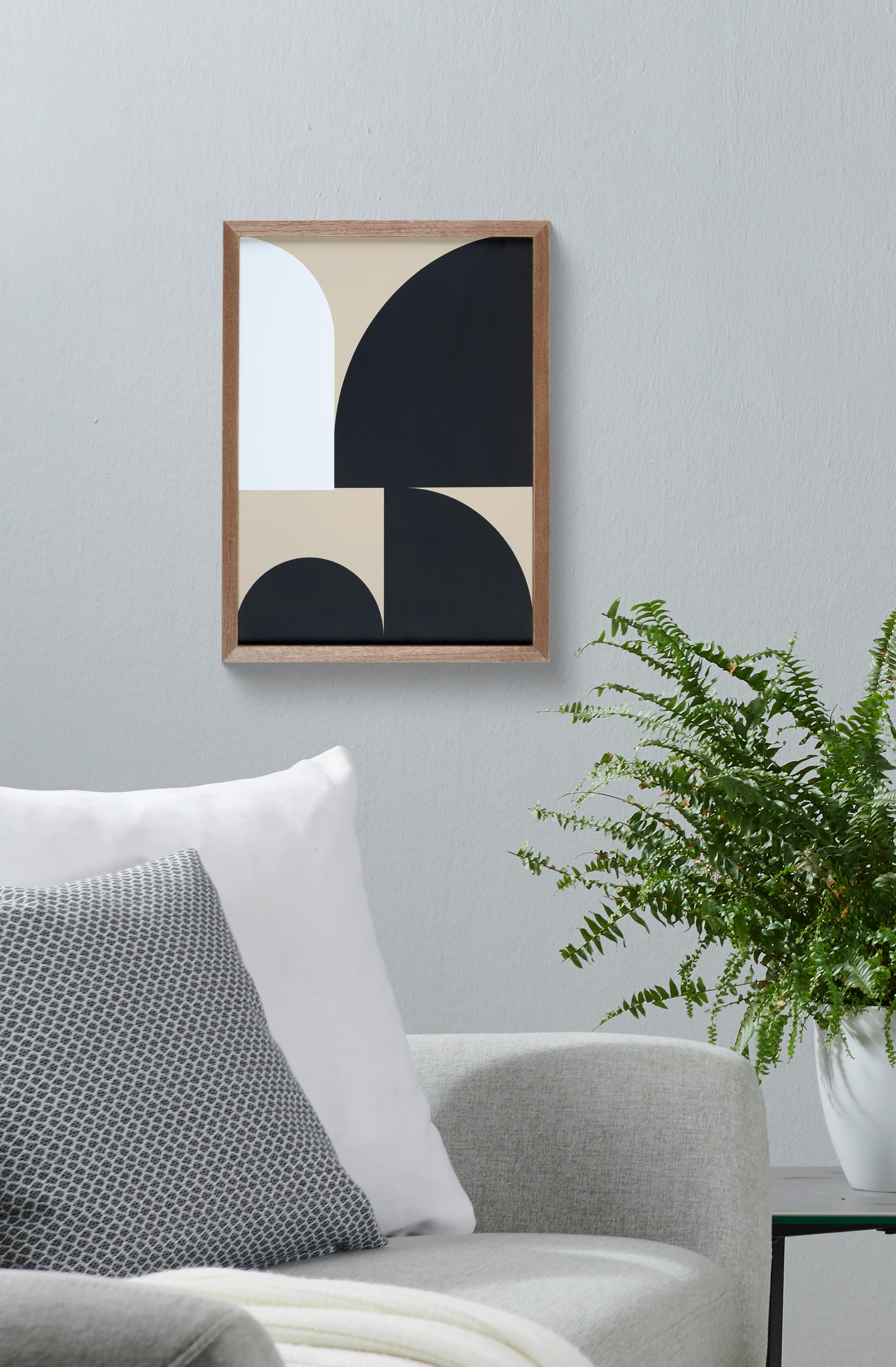VÄGGDEKORATION CLEA - beige/ljusbrun, Basics, papper/trä (30/40/1,5cm) - Modern Living
