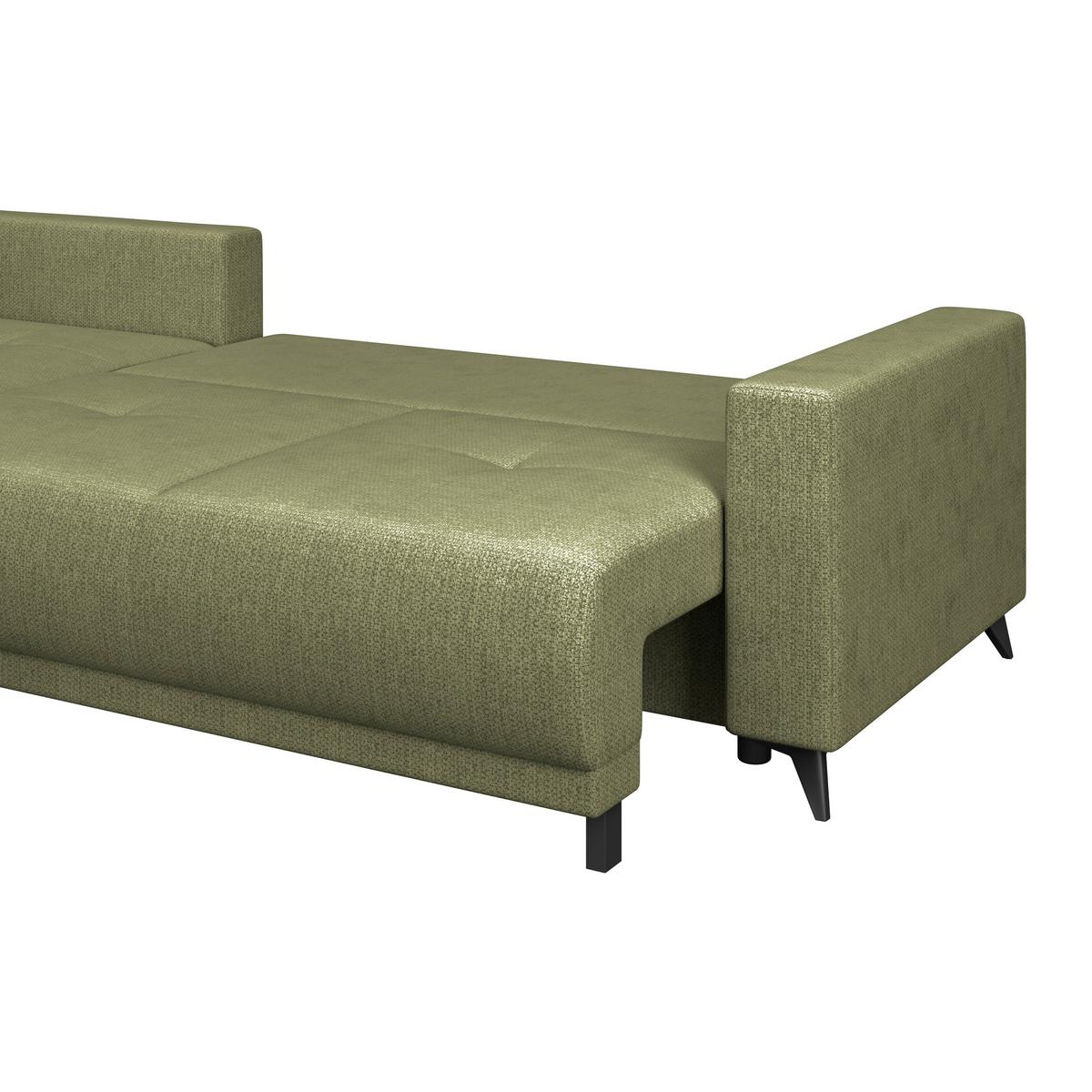 Kutna Garnitura Texas - zelena/crna, Konvencionalno, drvo (203/259cm)