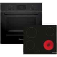 Backofenset HBD231FB66 - Schwarz, Glas/Metall (60cm) - Bosch