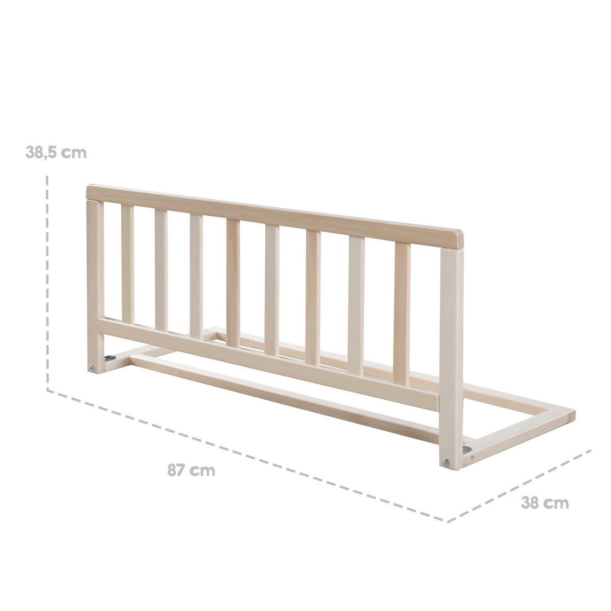 Bettschutzgitter Luna Naturfarben - Naturfarben, ROMANTIK / LANDHAUS, Holz/Holzwerkstoff (87.5/38/38cm) - Roba