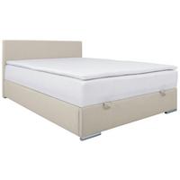 Tapecirani Krevet Cosi - boje pijeska/boje kroma, Konvencionalno, drvo/metal (140/200cm)