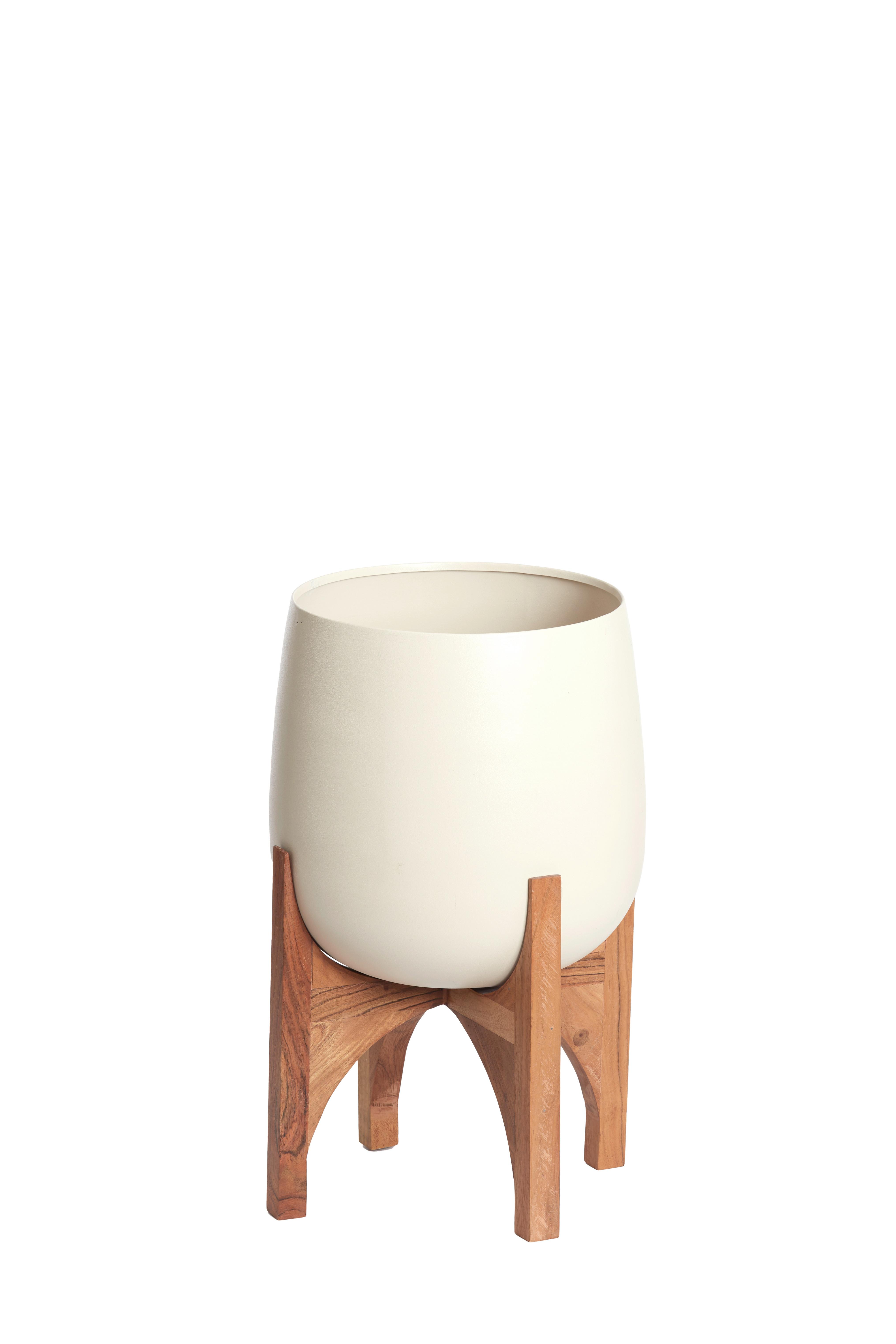 DONICA 5890543 KARUNA - kolor bukowy/kremowy, Basics, metal/drewno (36/50cm) - Light & Living