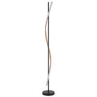 Podna Led Lampa Watkins - bela/braon, Dizajnerski, metal/plastika (20/150,7cm) - Globo
