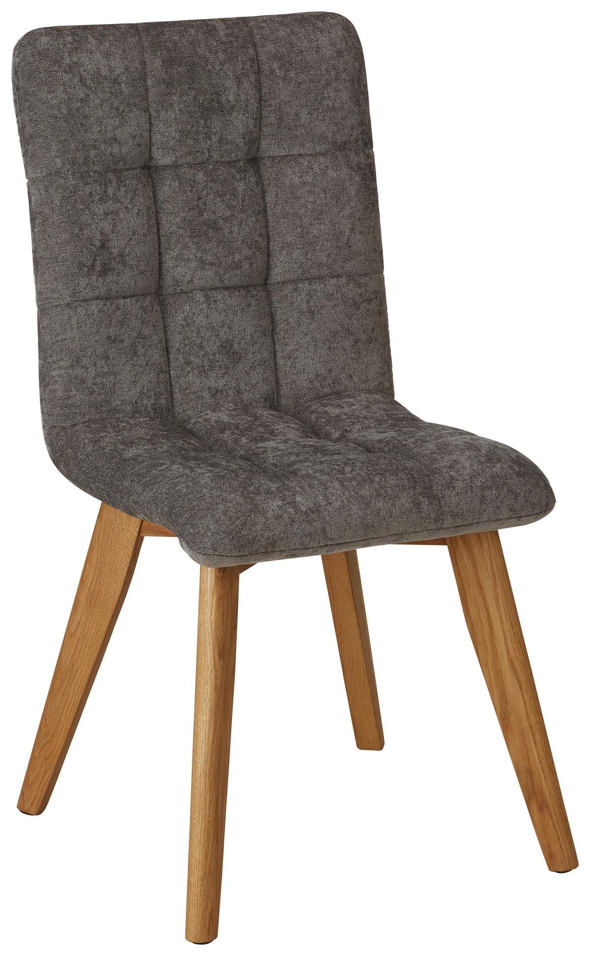 KRZESŁO SCALA - kolor dębowy/szary, Modern, drewno (47,5/92/57cm) - Zandiara