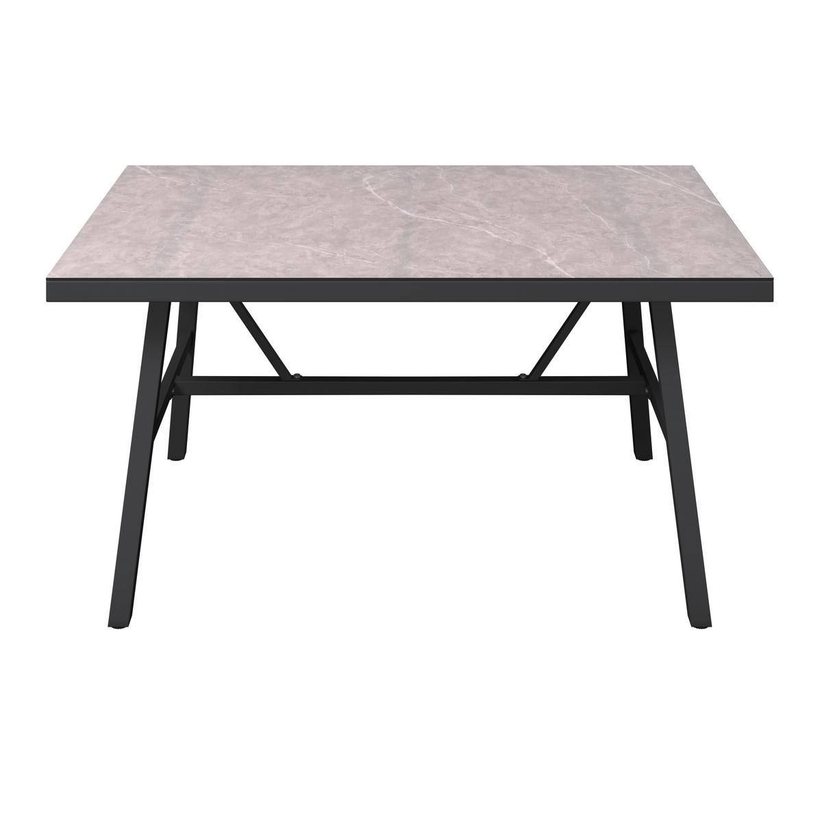 Loungegarnitur Anna Grau, 5-teilig - Dunkelgrau/Hellgrau, MODERN, Glas/Textil (135/68/80cm)