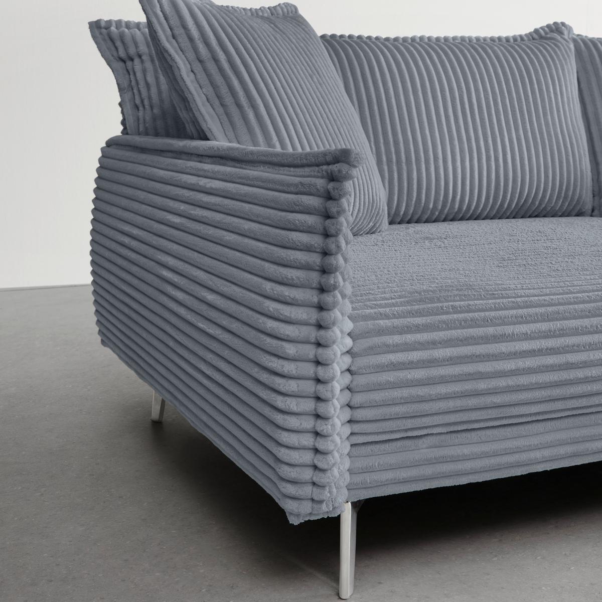 Mega Sofa Kiss - plavkastosiva/boje kroma, Moderno, drvo/metal (241/90/117cm) - Mömax
